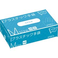 プラスチック手袋　１００枚　粉無　箱Ｍ×１０