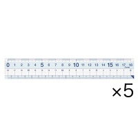 再生ＰＥＴすべり止め機能付直定規　１８ｃｍ×５
