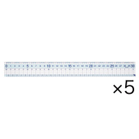 再生ＰＥＴすべり止め機能付直定規　３０ｃｍ×５