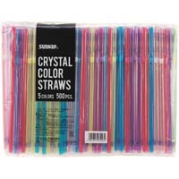 クリスタルカラーストロー（５色アソート）５００本入