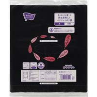 再生原料入りエチケットポリ袋　黒　５０枚入