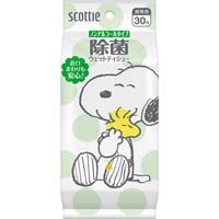 ウェット除菌ノンアルコール　スヌーピー×６
