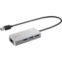 ＴｙｐｅＡ　ＬＡＮアダプター　ハブ付き　銀