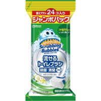 スクラビングＢ流せるトイレブラシ除菌消臭替２４×４