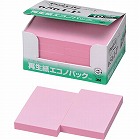 ポストイット　再生紙ノート７５×５０　ピンク１０冊