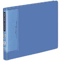 クリヤーブックウェーブカットＢ６横２０Ｐ青２０冊