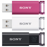 ＵＳＢメモリ　ポケットビットＵ　３２ＧＢ３色パック