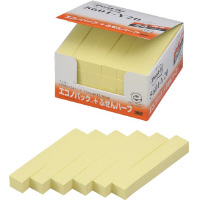 ポストイット　再生紙ふせん７５×１２．５　黄２４冊