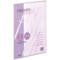 クリヤーＢフレッシェン固定式　Ａ４縦５Ｐ紫１０冊