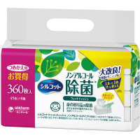 シルコット除菌ウェットノンアルコール詰替４３枚×８