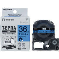 テプラ　ＰＲＯテープ　マグネット青色３６ｍｍ黒文字