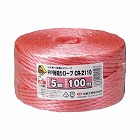 荷造りロープ　５ｍｍ×１００ｍ　赤　１巻