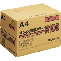カラーペーパーＲ１００　ピンク　Ａ４　１箱
