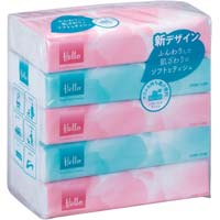 ハローソフトパックティシュ１５０組（５個入）×１８