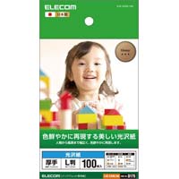 光沢写真用紙　光沢紙厚手　Ｌ判　１００枚