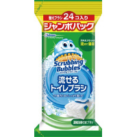 スクラビングバブル　トイレブラシ替ブラシ２４個×４
