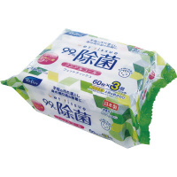 ノンアルコール除菌ウェットティシュ６０枚３Ｐ