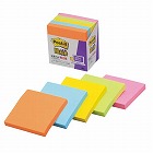 ポストイット　強粘着７５×７５　ネオン混色　５冊