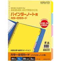 カラー仕切カードＡ４Ｓ　５色５山