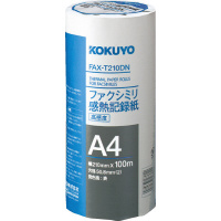 ファックス感熱紙Ａ４　１００ｍ芯５０．８ｍｍ　１巻