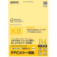 ＰＰＣカラー用紙　共用紙　Ｂ４　１００枚　黄
