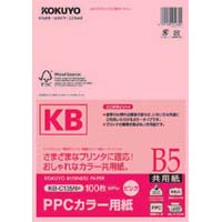 ＰＰＣカラー用紙共用紙ＦＳＣ認証Ｂ５　１００枚　桃