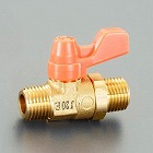 Ｒ　１／４”　ミニボールバルブ（メッキ無）