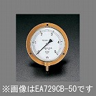 フレアー１／４”／１００／１２８ｍｍ／０‐２．０ＭＰａ　つば付圧力計