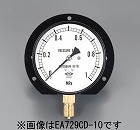 Ｇ　３／８”／　７５／１００ｍｍ／０‐０．６ＭＰａ　つば付圧力計