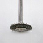 ２５ｍｍ／３．０ｍｍ軸　平型　軸付ブラシ（ステンレス製）