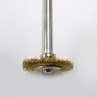 ２５ｍｍ／３．０ｍｍ軸　平型　軸付ブラシ（真鍮製）