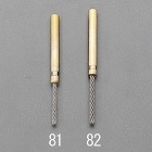 ２．５ｘ３０ｍｍ／６ｍｍ　軸付ステンレスロープブラシ