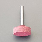 ＃１２０・２５ｘ１０ｍｍ／６ｍｍ軸　軸付ゴム砥石（ソフト）