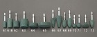 １３ｘ２５ｍｍ／６角軸　軸付砥石（ストレート／ＧＣ）