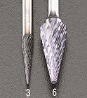 ６ｘ　１３ｍｍ／３ｍｍ軸　［Ｃｏａｔｅｄ］超硬バー
