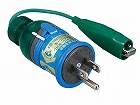 ＡＣ１２５Ｖ／１５Ａ　防雨型プラグ（太ケーブル用）