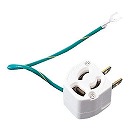 ＡＣ１２５Ｖ／１５Ａ　３Ｐ→２Ｐ変換アダプター（アース付）