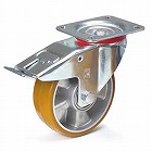 １６０ｍｍ　キャスター（自在／ポリウレタンタイヤ／ブレーキ付