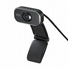 【サンワサプライ】WEBカメラ　狭角　フルHD　高画質　200万画素　マイク内蔵　ブラック