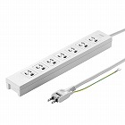 【サンワサプライ】電源タップ（3P・7個口・5m・マグネット付・絶縁キャップ付2Pスイングプラグ）
