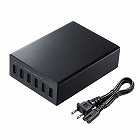 【サンワサプライ】USB充電器　USB　A　6ポート　複数ポート　合計12A出力　高出力　スマホ