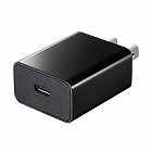 【サンワサプライ】USB　Type-C充電器　1ポート　3A　急速充電　PSE取得　絶縁キャップ
