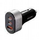 【サンワサプライ】カーチャージャー　PD対応　最大67W　Type-C×3　USB-A×1