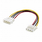 【サンワサプライ】電源ケーブル（0.15m・4pin電源オスー4pin電源メス）